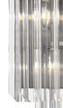 Kuna 3 Light Polished Nickel/Clear Sculpted Glass